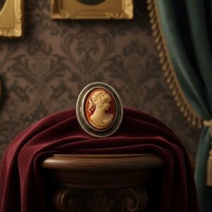 Vintage Cameo Brooch Beautiful Women Jewelry Accessory